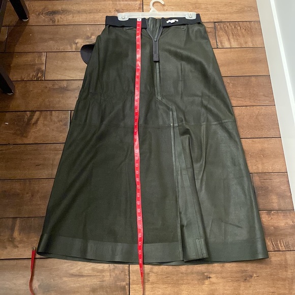 COS Dark Green Maxi Leather Skirt Size 34 - Picture 11 of 12